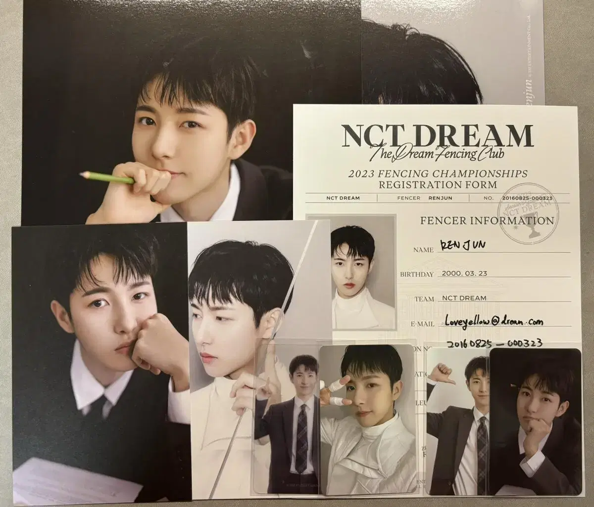 런쥔 2023 시그 포카 엽서 판매 nct dream 에스엠스토어